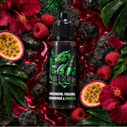 DINOS - GRENADINE, PASSION, FRAMBOISE ET HIBISCUS (100ML)